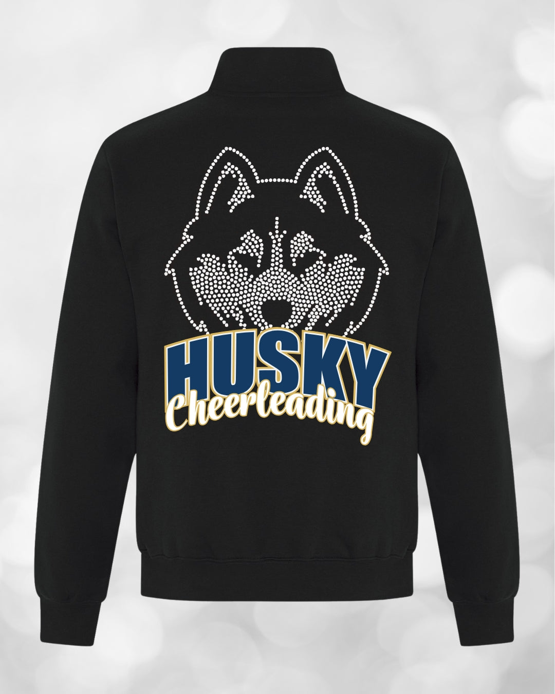 HUSKY - 1/4 zip version rhinestones